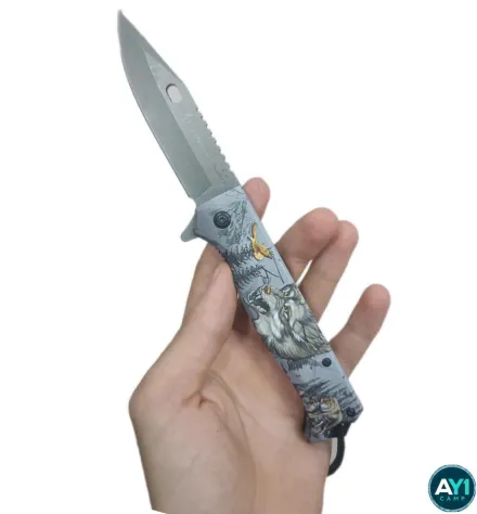 چاقو جیبی برونینگ طرح گرگ و عقاب کد 01