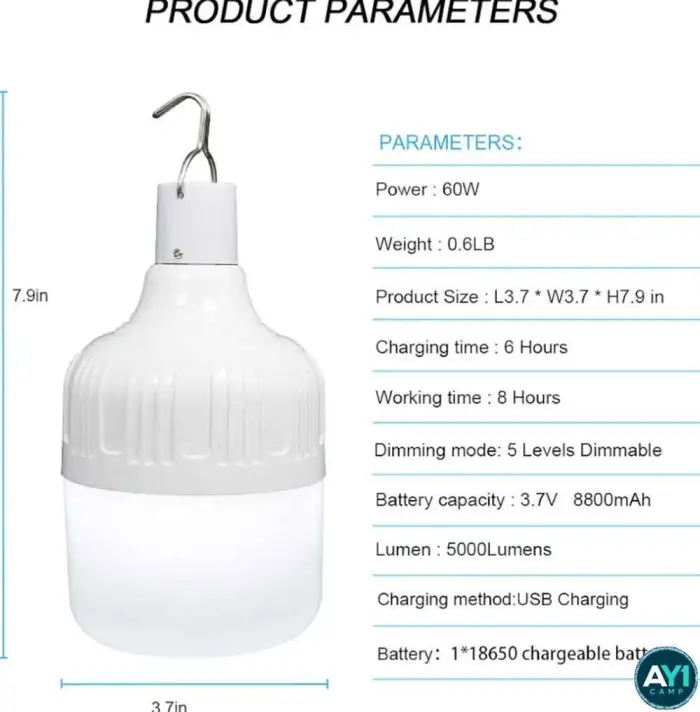 چراغ کمپینگ اضطراری چراغ کمپینگ LED مدل LETOUR