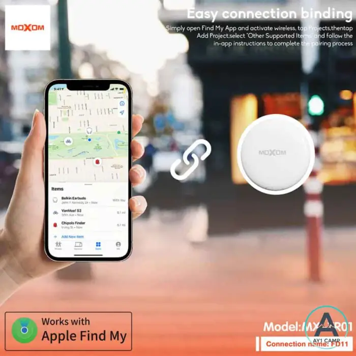 جاکلیدی و تگ ردیاب ضد سرقت فراموشی مدل MOXOM MX-TR01