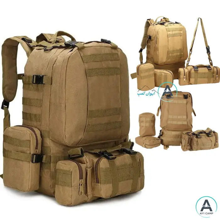 کوله پشتی تاکتیکال چهار تکه 50L