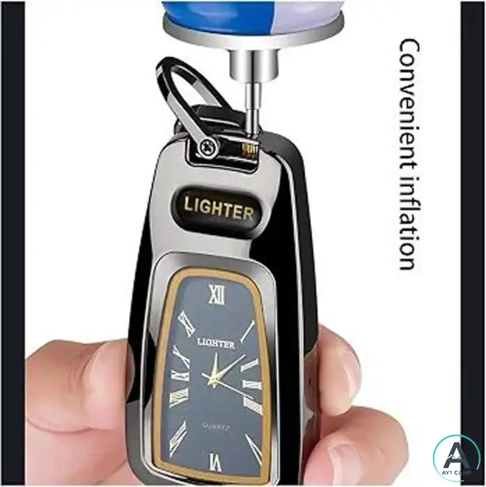 فندک جاکلیدی فلزی چندکاره (طرح ساعت) مدلB0F5GQW6KN