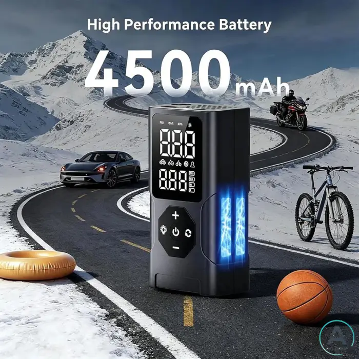 کمپرسور باد پمپ باد 150PSI Karmotte، با فشارسنج دیجیتال