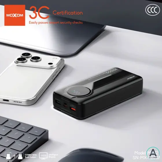 پاوربانک موکسوم مدل MX-PB207 ظرفیت20000 میلی آمپر