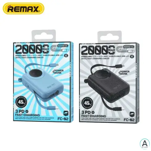 پاوربانک 45 وات ریمکس مدل FC-02 ظرفیت 20000 میلی آمپر ساعت