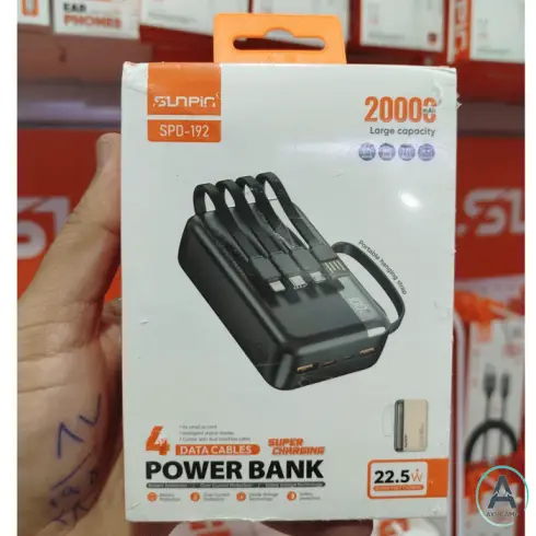 پاوربانک Sunpin مدل SPD-192 با ظرفیت 20000