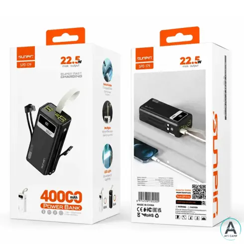پاوربانک سان‌پین مدل SPD-179 با ظرفیت 40000