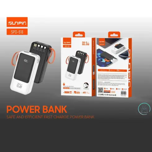 پاوربانک سان‌پین مدل SPD-518 ظرفیت 30000