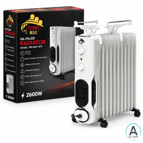 شوفاژ برقی توربو مکس مدل TBX- 2600 وات 2600 وات - توربو مکس