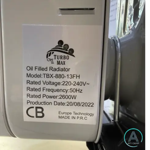 شوفاژ برقی توربو مکس مدل TBX- 2600 وات 2600 وات - توربو مکس