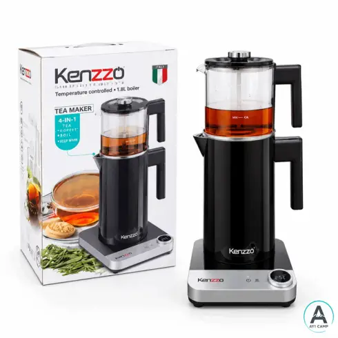 چای ساز کنزو مدل KT1510 ظرفیت 1.7 لیتر با کتری استیل ضد زنگ