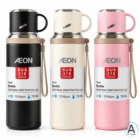 فلاسک AEON ظرفیت 750 میلی‌لیتر مخصوص نوشیدنی گرم و خنک
