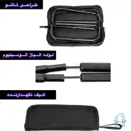 صندلی تاشو جیبی برزنتی پایه الیمنیومی نگهداری وزن تا 130 کیلو
