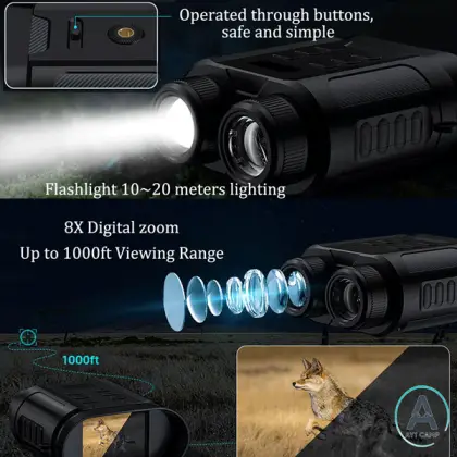 دوربین دید در شب دوچشمی با زوم دیجیتال Night Vision 4K