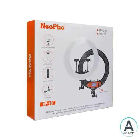 رینگ لایت NeePho مدل NP-18 | همراه با 3 پایه