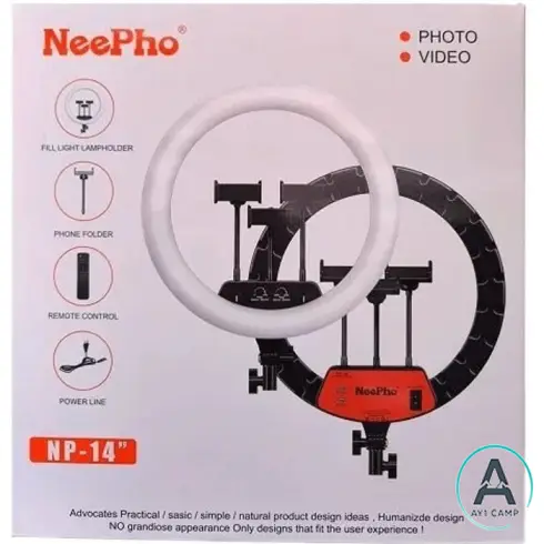 رینگ لایت NeePho مدل NP-14 - همراه با سه پایه