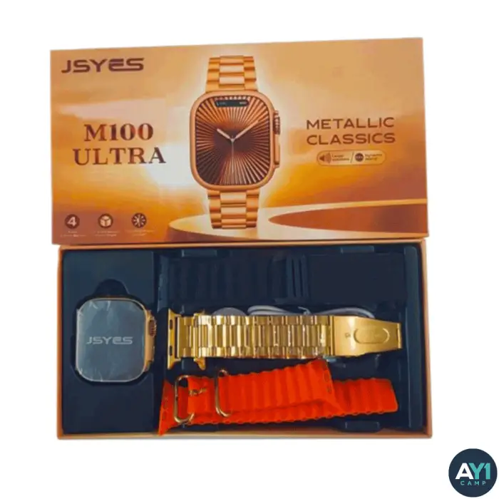 ساعت هوشمند JSYES M100 Pro طلایی